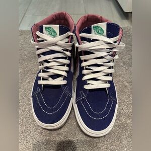 Vans Purple and Yellow Sk8-Hi Shoe Skateboard Shoes